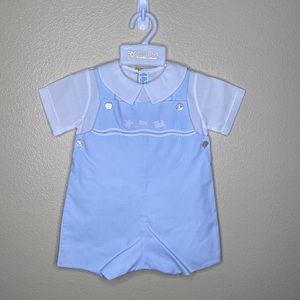 Feltman Brothers Blue Overalls with Shirt - 12 Months - NWT